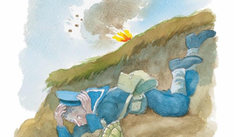 Ali Paşa adlı kaplumbağanın suluboya illüstrasyonu